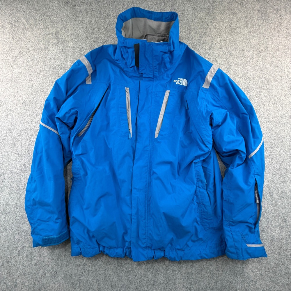 The North Face HyVent Mens Blue Insulated Ski Jacket Large Reflective Trim